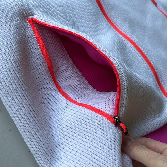 The North Face White Krestwood Fleece Lined Ribbed Knit Technical Jacket - Picture 8 of 17